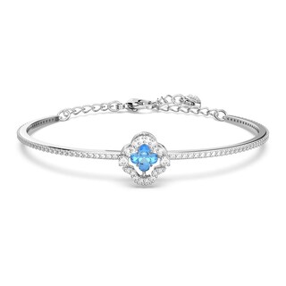 Foto 1 | Foto 1 | Pulsera Swarovski Sparkling Dance Azul Baño De Rodio 5642922 Joyería De Lujo Para Mujer Ideal Para Regalo Elegante