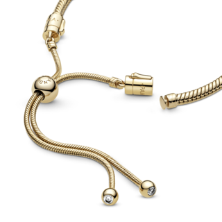 Foto 4 | Foto 4 | Pulsera Deslizante Cadena De Serpiente Pandora Moments 14k 567110cz Ajustable Colección Pandora Moments Original Joyería