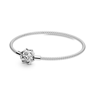 Foto 1 | Foto 1 | Pulsera De Malla Copo De Nieve Brillante De Pandora Moments 598616c01 Estilo Malla Sofisticado Colección Pandora Moments