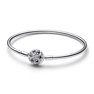 Foto 1 | Foto 1 | Pulsera Pandora Rígido Broche Copo De Nieve Esterlina 592286c01 Diseño Rígido Elegante Joyería De Lujo Para Mujer Ideal