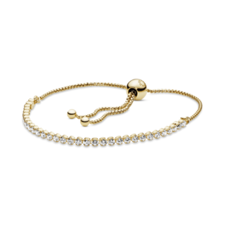 Foto 1 | Foto 1 | Pulsera Pandora De Tenis Deslizante Recubrimiento En Oro 14k 560524cz Ajustable Baño De Oro 14k Joyería De Ideal