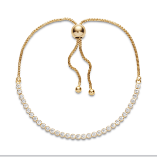 Foto 3 | Foto 3 | Pulsera Pandora De Tenis Deslizante Recubrimiento En Oro 14k 560524cz Ajustable Baño De Oro 14k Joyería De Ideal