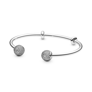 Foto 1 | Foto 1 | Pulsera Abierto De Pavé Pandora Moments Original Joyería Moda 596438cz Diseño Abierto Versátil Colección Pandora Moments