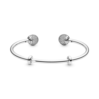 Foto 3 | Foto 3 | Pulsera Abierto De Pavé Pandora Moments Original Joyería Moda 596438cz Diseño Abierto Versátil Colección Pandora Moments