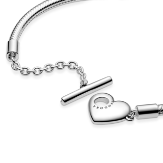 Foto 4 | Foto 4 | Pulsera Pandora Moments Cadena De Serpiente Con Corazón 599285c00 Cadena De Serpiente Icónica Colección Pandora Moments