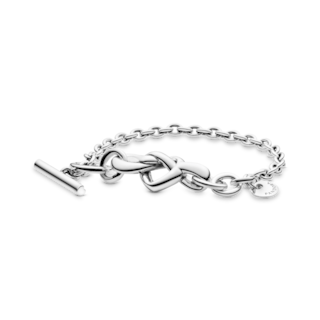 Foto 1 | Foto 1 | Pulsera Pandora Barra T Corazón Anudado Original Joyería Moda 598100 Cierre Barra T Moderno Joyería De Lujo Para Mujer