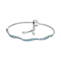 Pulsera Pandora Deslizante Onda Azul Original Joyería Moda 599436c01 Ajustable Joyería De Lujo Para Mujer Ideal