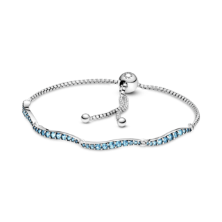 Foto 1 | Foto 1 | Pulsera Pandora Deslizante Onda Azul Original Joyería Moda 599436c01 Ajustable Joyería De Lujo Para Mujer Ideal