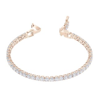 Foto 3 | Foto 3 | Pulsera Swarovski Tennis Deluxe Blanco - Baño En Tono Oro Rosa 5513400 Baño De Oro Rosa 14k Joyería De Lujo Para Mujer