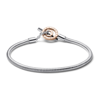Pulsera Pandora Cadena De Serpiente De Dos Tonos Signature 582309c00 Cadena De Serpiente Icónica Joyería De Lujo Para Mujer