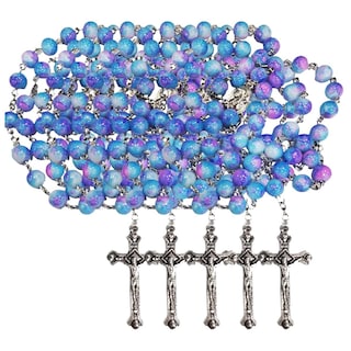 Foto 1 | Foto 1 | Collares de Cruz High Mónaco Mxliv-005 5 Piezas Azul y Morado