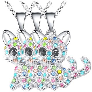 Foto 2 | Foto 2 | Dije De Gatita Con Cadenaventdepot Mxkce-003 3piezas Plata