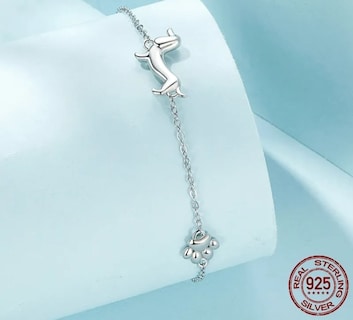 Foto 3 | Foto 3 | Pulsera Dachshund Pet Sausage Dog De Plata 925 Para Mujer - Venta Internacional.