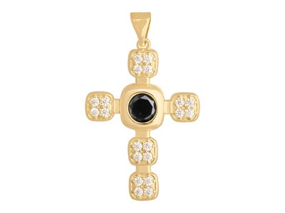 Foto 1 | Foto 1 | Dije de Chapa de Oro 18k Joyas Plafer 1279d-ch Cruz Dorada