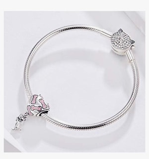 Foto 3 | Foto 3 | Kit De 3 Charms De Mascotas Para Pulsera O Dijes, Perro Con Corazón, Hueso Con Patita Rosa, I Love My Dog Plateados, Aleación