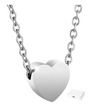 Dije Corazón Lab.g Acero Inoxidable Plata Collar Mujer Minimalista Plata