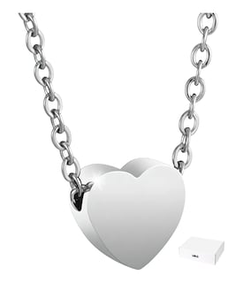 Foto 1 | Foto 1 | Dije Corazón Lab.g Acero Inoxidable Plata Collar Mujer Minimalista Plata