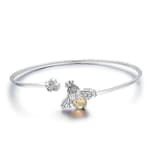 Pulsera Huoguo De Plata De Ley 925 Con Forma De Panal De Abeja De Cristal - Venta Internacional.