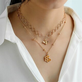 Foto 2 | Foto 2 | Collar Huoguo Temperament Femenino De Malla Redonda Con Forma De Abeja Estéreo - Venta Internacional.