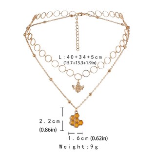 Foto 3 | Foto 3 | Collar Huoguo Temperament Femenino De Malla Redonda Con Forma De Abeja Estéreo - Venta Internacional.
