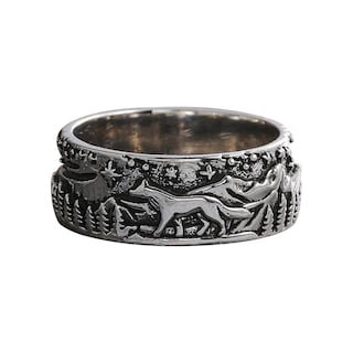 Foto 2 | Foto 2 | Anillo Huoguo Anillo De Circón Para Pareja Diseño De Lobo Y Loba A La Moda - Venta Internacional.