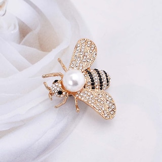 Foto 2 | Foto 2 | Broche Huoguo Little Bee Crystal Pin Moderno Para Mujer 3 X 4 Cm - Venta Internacional.