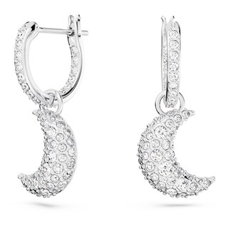 Foto 1 | Foto 1 | Pendientes Swarovski Luna Luna Blancos Baño De Rodio 5666157 Joyería De Lujo Para Mujer Ideal Para Regalo Elegante