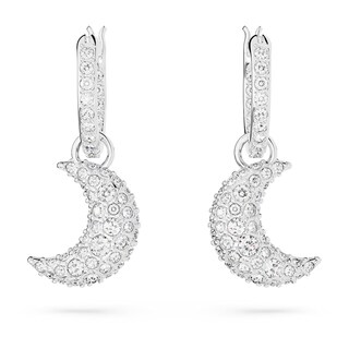 Foto 2 | Foto 2 | Pendientes Swarovski Luna Luna Blancos Baño De Rodio 5666157 Joyería De Lujo Para Mujer Ideal Para Regalo Elegante