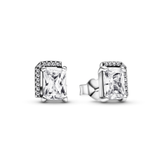 Foto 1 | Foto 1 | Pendientes Pandora De Botón Halo Brillante Rectangular 292380c01 Joyería De Lujo Para Mujer Ideal Para Regalo Elegante
