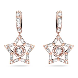 Foto 1 | Foto 1 | Pendientes Swarovski De Aro Stella Blanco Baño Tono Oro Rosa 5617769 Baño De Oro Rosa 14k Joyería De Lujo Para Mujer Ideal