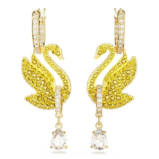 Foto 2 | Foto 2 | Pendientes Swarovski Iconic Swan Cisne Amarillos Baño Oro 5647543 Baño De Oro 14k Joyería De Lujo Para Mujer Ideal Para Regalo