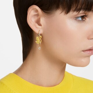 Foto 5 | Foto 5 | Pendientes Swarovski Iconic Swan Cisne Amarillos Baño Oro 5647543 Baño De Oro 14k Joyería De Lujo Para Mujer Ideal Para Regalo