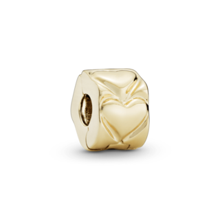 Foto 1 | Foto 1 | Charm Pandora Oro 14k Sujetador Sencillo Corazón Joya Original 750243 Baño De Oro 14k Joyería De Lujo Para Mujer Ideal
