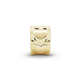 Foto 2 | Foto 2 | Charm Pandora Oro 14k Sujetador Sencillo Corazón Joya Original 750243 Baño De Oro 14k Joyería De Lujo Para Mujer Ideal