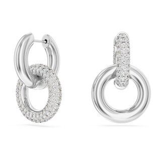 Foto 1 | Foto 1 | Pendientes Swarovski De Aro Dextera Bucle Entrelazado Rodio 5671807 Joyería De Lujo Para Mujer Ideal Para Regalo Elegante