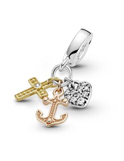 Foto 1 | Foto 1 | Charm Pandora Colgante De Tres Tonos Cruz Corazón Y Ancla. 799354c01 Joyería De Lujo Para Mujer Ideal Para Regalo Elegante