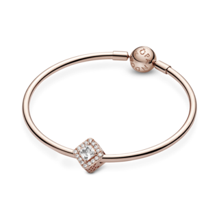 Foto 5 | Foto 5 | Charm Pandora Cuadrado Con Halo Brillante Recubrimiento 14k 786206cz Joyería De Lujo Para Mujer Ideal Para Regalo Elegante