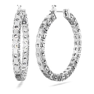 Foto 4 | Foto 4 | Pendientes Swarovski De Aro Matrix Talla Redonda Rodio 5647715 Joyería De Lujo Para Mujer Ideal Para Regalo Elegante
