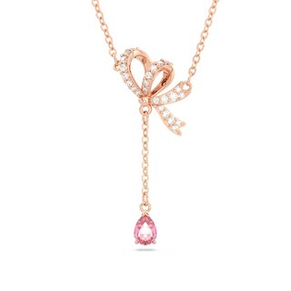 Foto 1 | Foto 1 | Colgante Swarovski En Y Volta Lazo Rosa Baño Tono Oro Rosa 5647569 Baño De Oro Rosa 14k Joyería De Lujo Para Mujer Ideal
