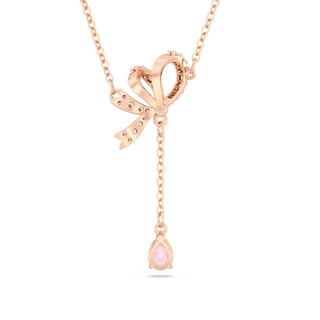 Foto 4 | Foto 4 | Colgante Swarovski En Y Volta Lazo Rosa Baño Tono Oro Rosa 5647569 Baño De Oro Rosa 14k Joyería De Lujo Para Mujer Ideal