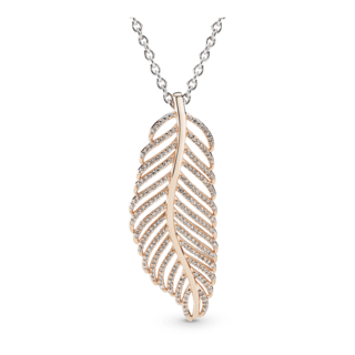 Foto 2 | Foto 2 | Dije Pandora Pluma Brillante Recubrimiento En Oro Rosa De 14k 380350cz Baño De Oro Rosa 14k Joyería De Lujo Para Mujer Ideal