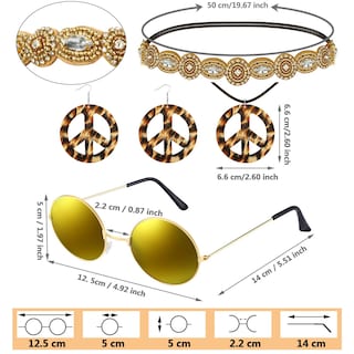 Foto 2 | Foto 2 | Set De Disfraces Frienda, 6 Unidades, Trajes Hippie De Los Años 60 Y 70 Para Mujer - Venta Internacional.