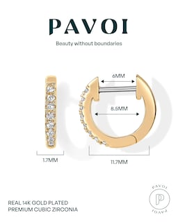Foto 3 | Foto 3 | Pendientes Pavoi Puff Huggie Stud Chapados en Oro Amarillo Vermeil 18 Quilates - Venta Internacional