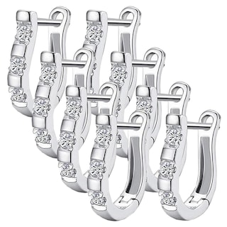 Foto 1 | Foto 1 | Pendientes De Mujeres Ventdepot Mxohs-004 4 Piezas Plata