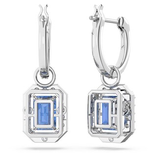 Foto 4 | Foto 4 | Pendientes Swarovski Una Octagon Azul Con Circonita Swarovski - Venta Internacional.