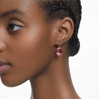 Foto 5 | Foto 5 | Pendientes Swarovski Millenia De Cristal Tallado En Octágono Rosa - Venta Internacional.
