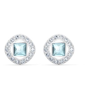 Foto 1 | Foto 1 | Pendientes Swarovski Una Angelic Con Cristales Transparentes Y Aguamarina - Venta Internacional.