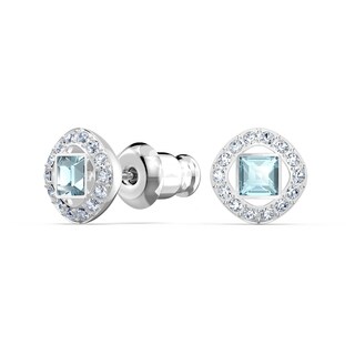 Foto 2 | Foto 2 | Pendientes Swarovski Una Angelic Con Cristales Transparentes Y Aguamarina - Venta Internacional.