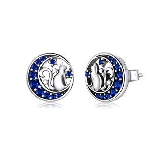 Foto 1 | Foto 1 | Broqueles De Gato Miow Kiki De Plata P.925 Zirconia