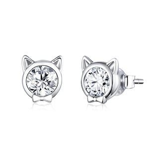 Foto 1 | Foto 1 | Broquel De Gato Miow Kiki Season De Plata P 925 Zirconia